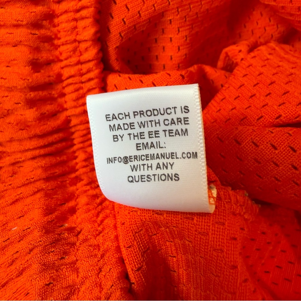 Eric Emanuel Ee Basic Shorts Orange Bolt Mens Sz … - image 7